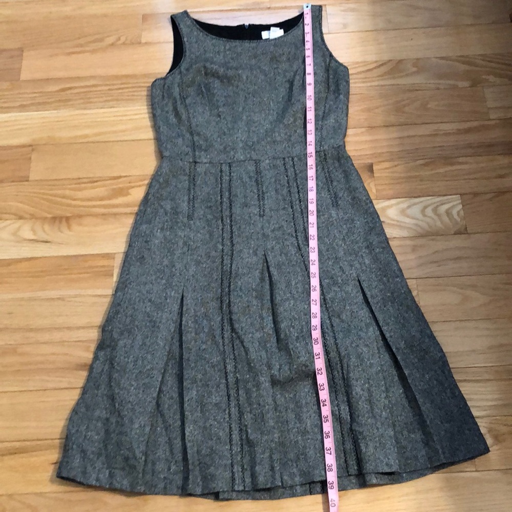 Sleeveless Gray Pleated A-Line Dress